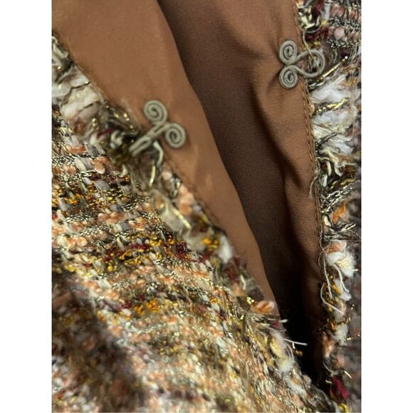 Lafayette 148 Earth Tone Plaid Tweed Blazer 16 - Picture 6 of 8